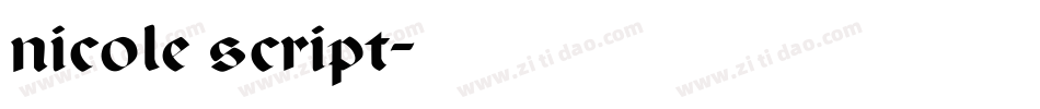 nicole script字体转换
